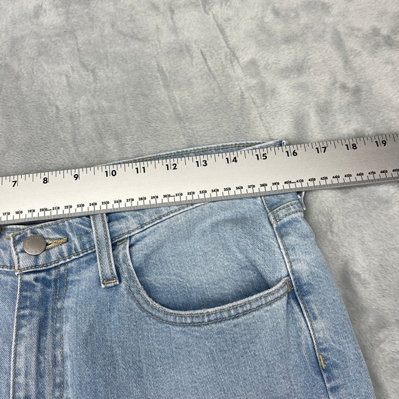 Universal Thread Jeans Womens 8 Blue Denim Light Wash High Rise Wide Leg Outdoor - Picture 6 of 9